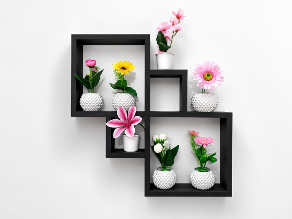 Premium Wall Shalf With 7 Flower